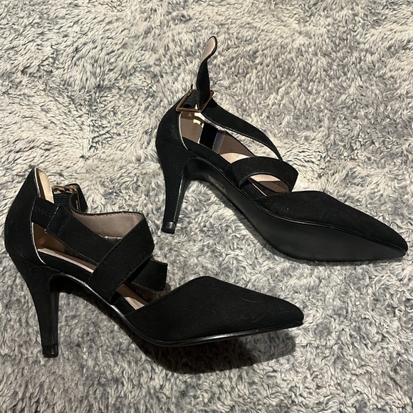 Allegra K crisscross pump/heels, black, 6 - Picture 3 of 5